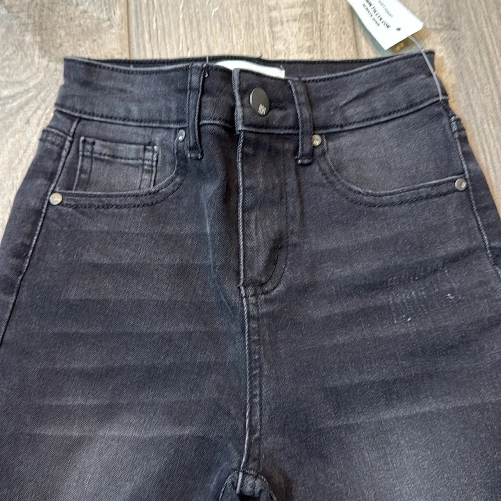 RSQ Girls Super High Rise Jeggings Black Distressed Size‎ 8 NWT
